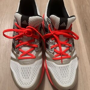 Adidas White and Red Athletic Shoes